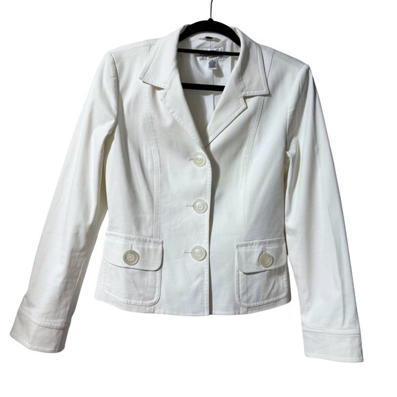 Talbots Ivory Single-Breasted Blazer Size 6 – Worn Once - Picture 4 of 17